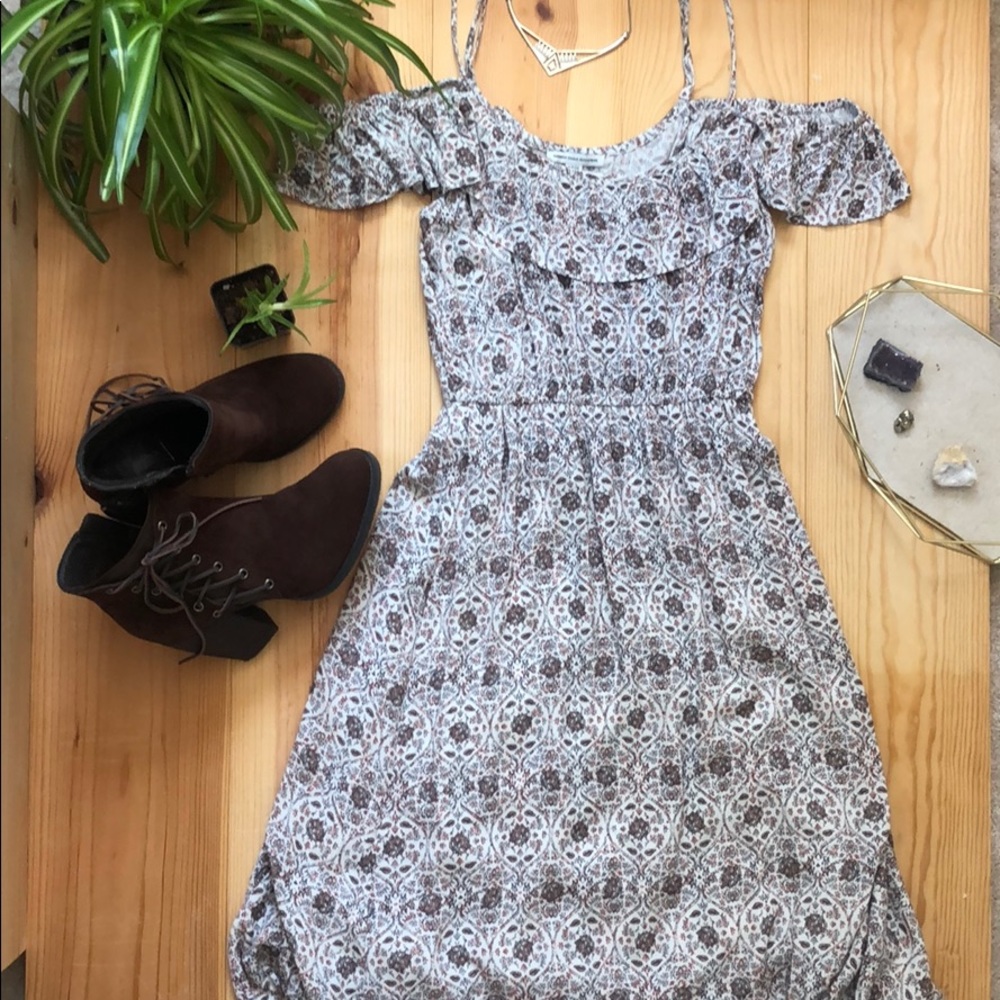 Off-white Patterned Maxi Dress